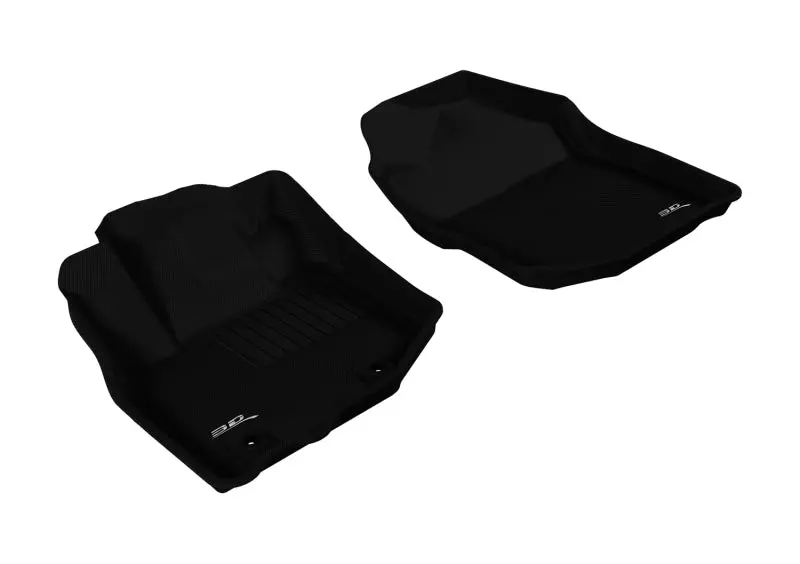 3D Maxpider 2009-2013 Honda Fit Kagu 1St Row Floormat - Black 1