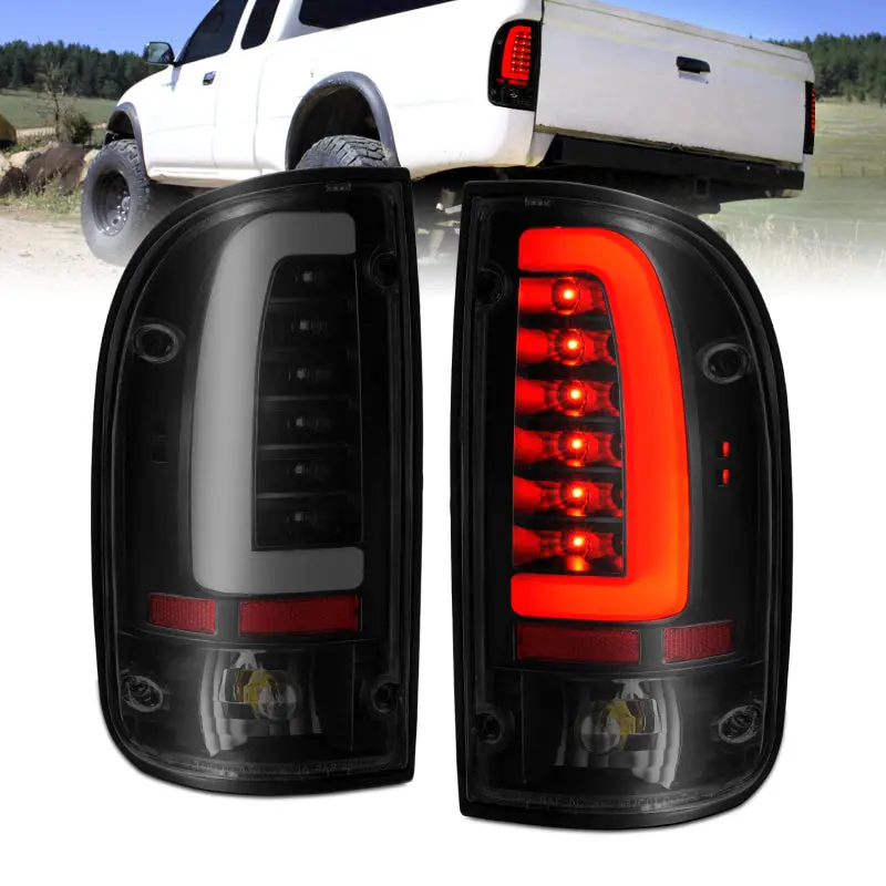 Anzo 1995-2000 Toyota Tacoma Led Taillights Black Housing Smoke Lens (Pair) 1