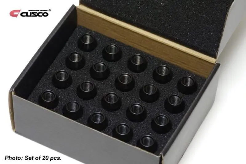 Cusco Universal Wheel Lug Nut Set M12 X P1.5Mm - Black (20Pcs) 1
