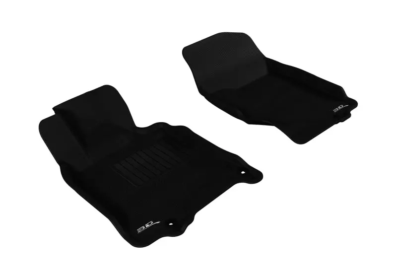 3D Maxpider 2007-2015 Infiniti Q40/Q60/G35/37 Kagu 1St Row Floormat - Black 1