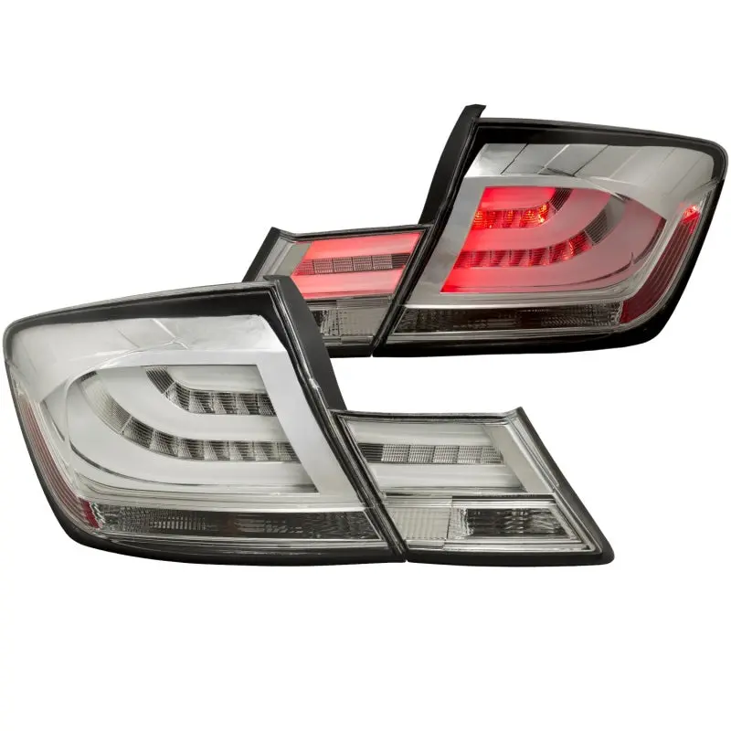 Anzo 2013-2015 Honda Civic (Excludes Hybrid) Led Taillights Chrome 1