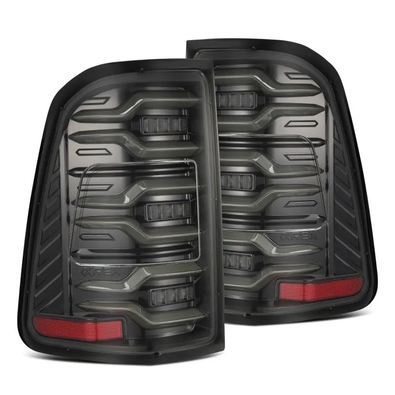Alpharex 19-21 Dodge Ram 1500 Luxx-Series Led Tail Lights Alpha-Black W/Activ Light/Seq Signal 1