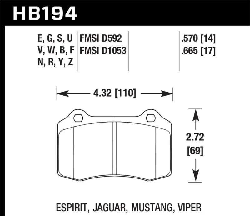 Hawk 04-11 Chry 300C/06-14 Jeep Grand Cherokee Srt-8 /10-14 Chevy Camaro Ss Race Dtc-30 Brake Pads 1