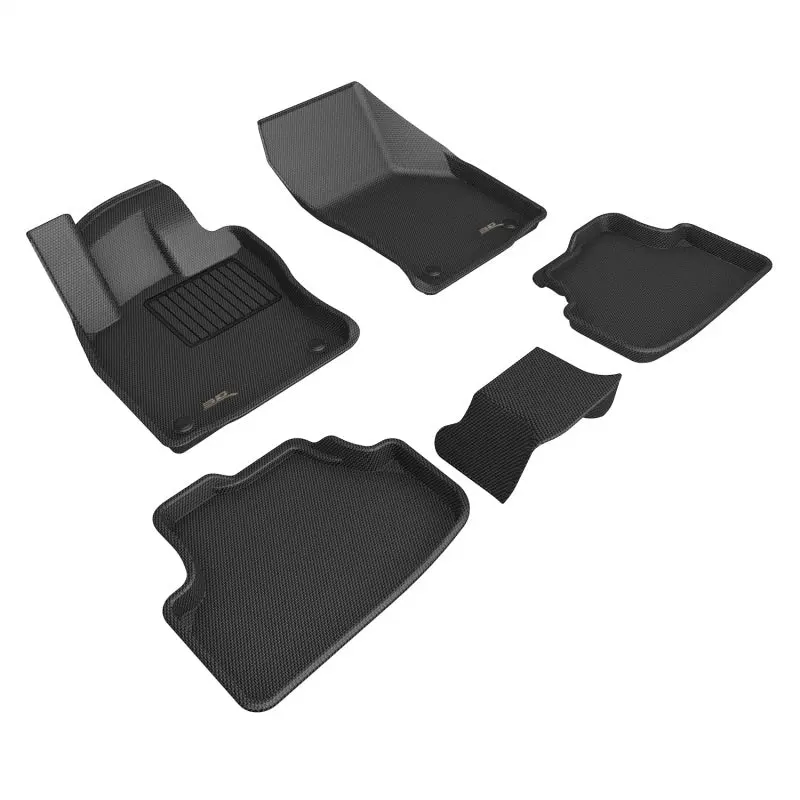 3D Maxpider 21-23 Volkswagen Golf Gti/Golf R Kagu Floor Mat- Black R1 R2 1