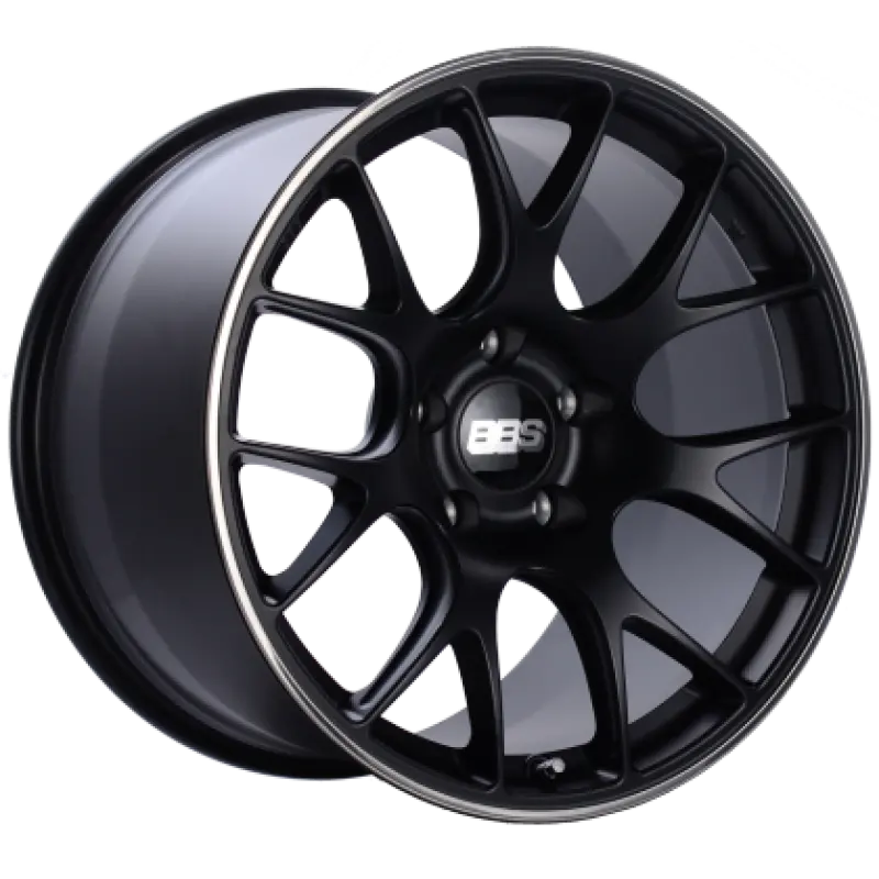 Bbs Ch-R 20X9 5X112 Et25 Cb66.5 Satin Black Polished Rim Protector Wheel 1
