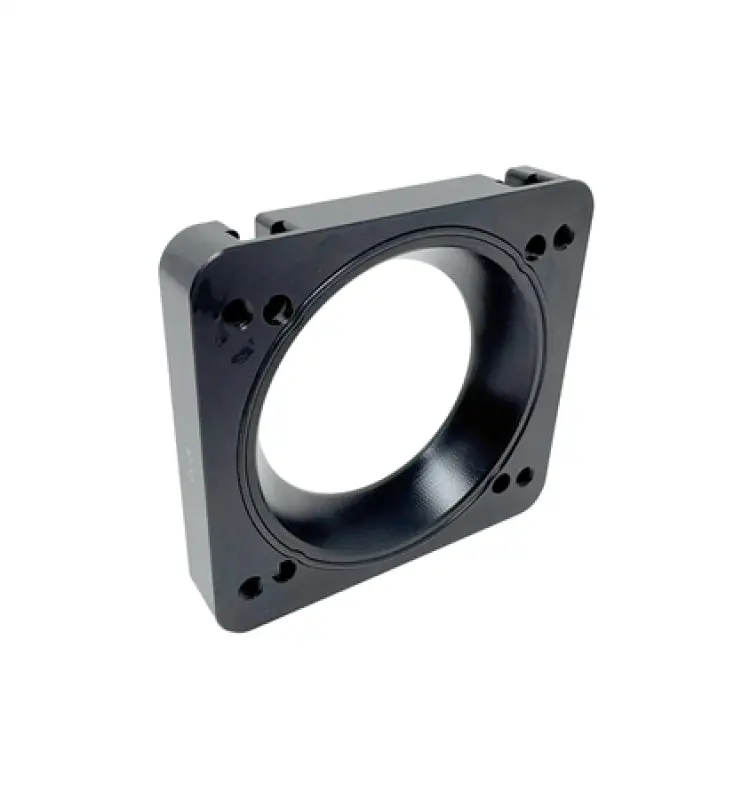 Torque Solution 06-21 Subaru Sti / 08-14 Subaru Wrx Big Bore 76Mm Throttle Body Adapter - Black 1