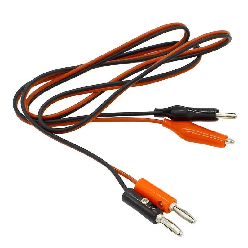 4Mm Injection Banana Plug Alligator Clip Test Cable Leads 1M For Testing Probe 1