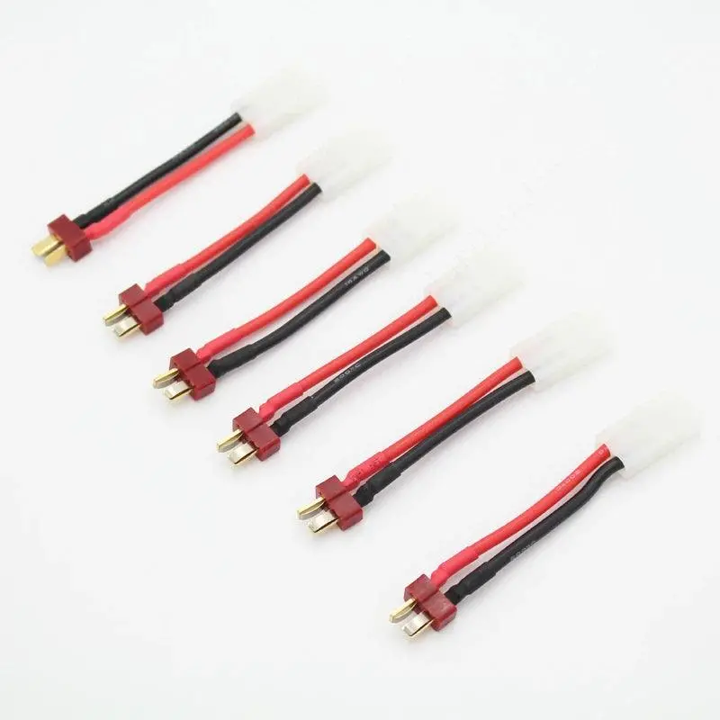 5 Pcs/Lot Tamiya Female To Dean Plug Male 14 Awg  Silicone Wire Connector Adapter 60Mm 1