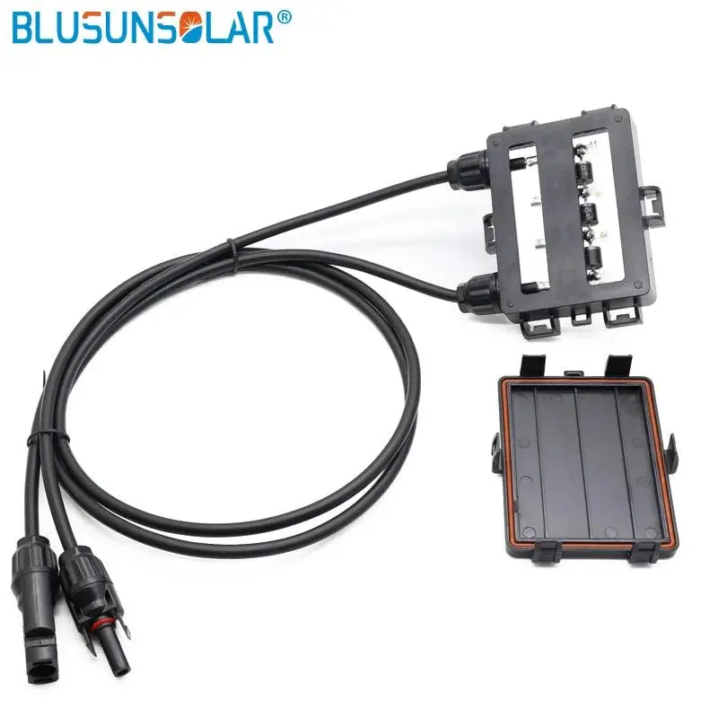 5 Pcs/Lot Waterproof Ip65 4 Way Pv Solar Junction Box For Solar Panel With 4.0Mm2 Cable And 4 Diodes Xh0196 1