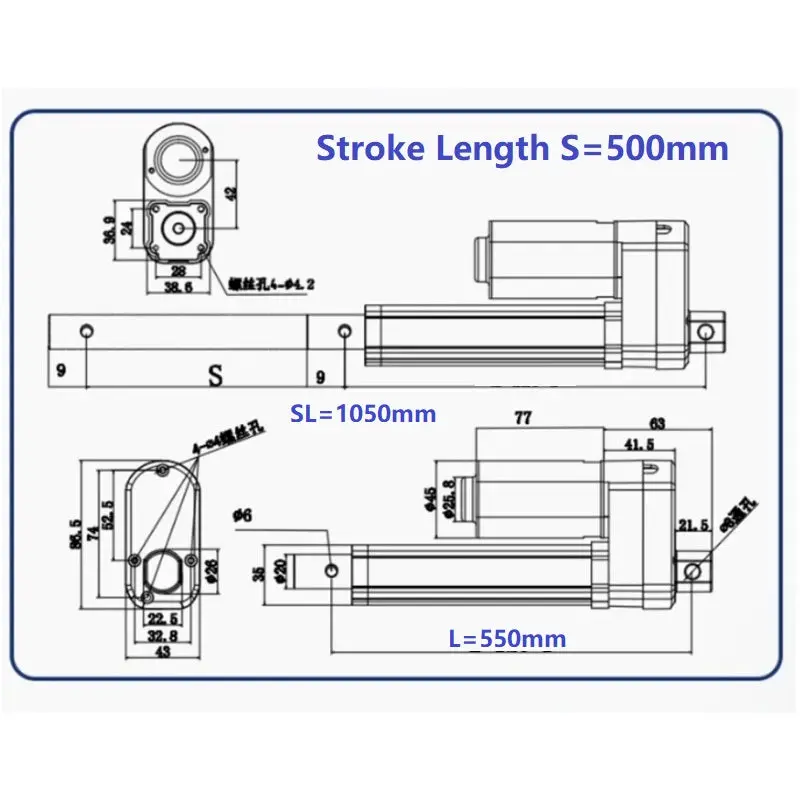 Linear Actuator with Hall Effect Encoder – Precision Position Feedback for Automation Systems - Image 8