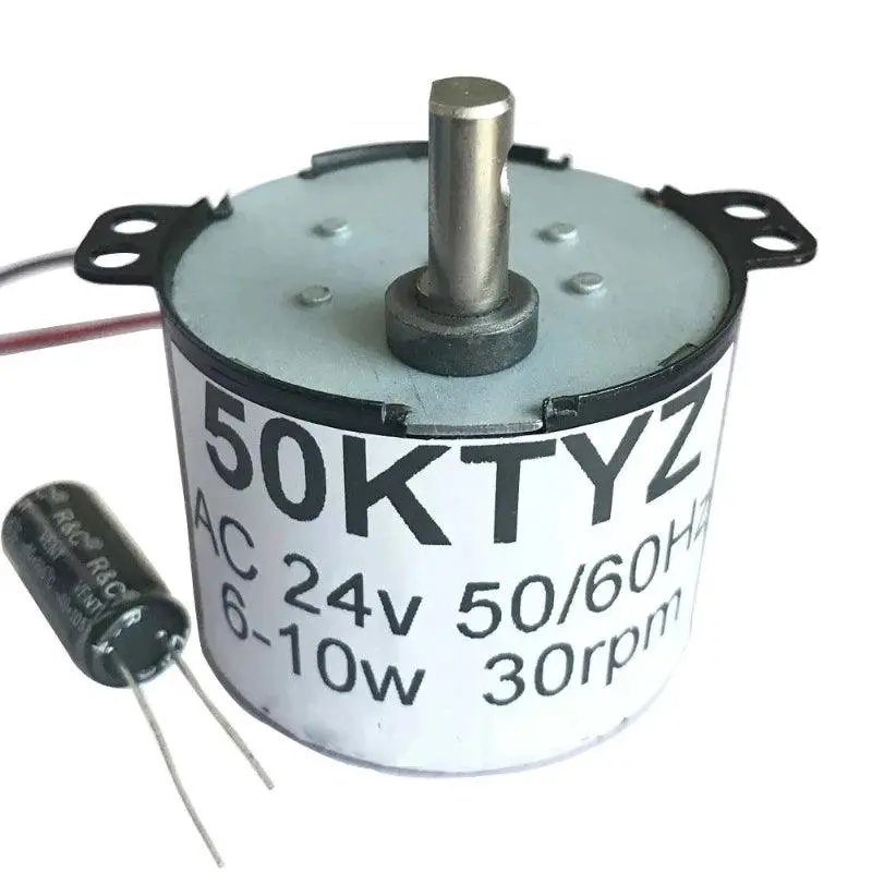 50Ktyz Permanent Magnet Synchronous Motor 6W Ac 12V 24V 110V 220V Geared Slow Speed 1Rpm To 60Rpm Motors Forward Reversed Cw Ccw 1
