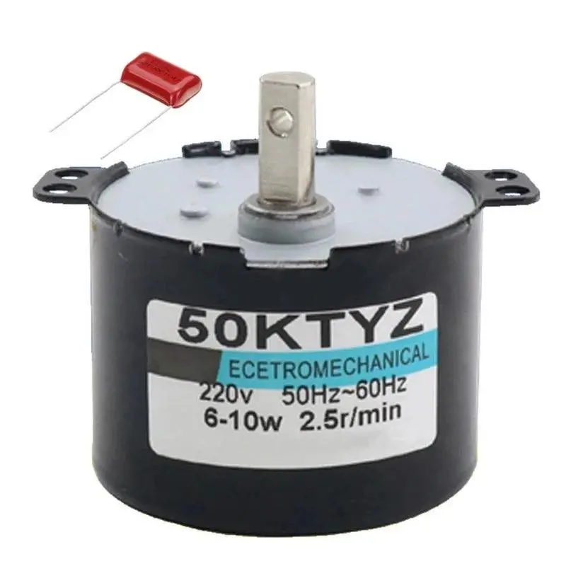 50Ktyz Permanent Magnet Synchronous Motor 6W With Fixed Bracket Ac 12V 24V 110V 220V Geared Speed 1Rpm To 60Rpm Reversed Cw Ccw 1