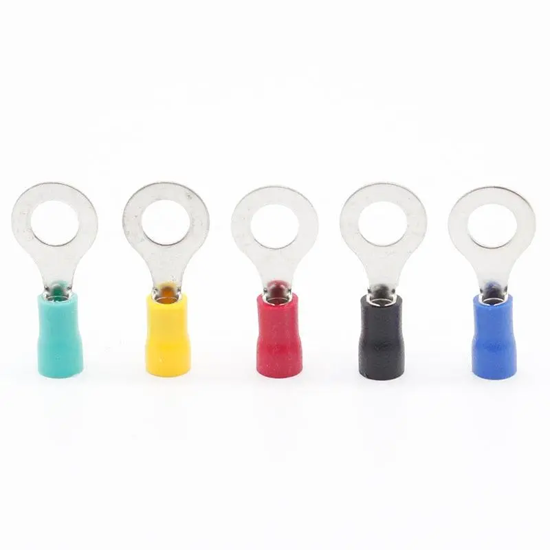 50Pcs/100Pcs Rv2-6 Ring Insulated Terminal Cable Wire Connector Electrical Crimp Terminal 1