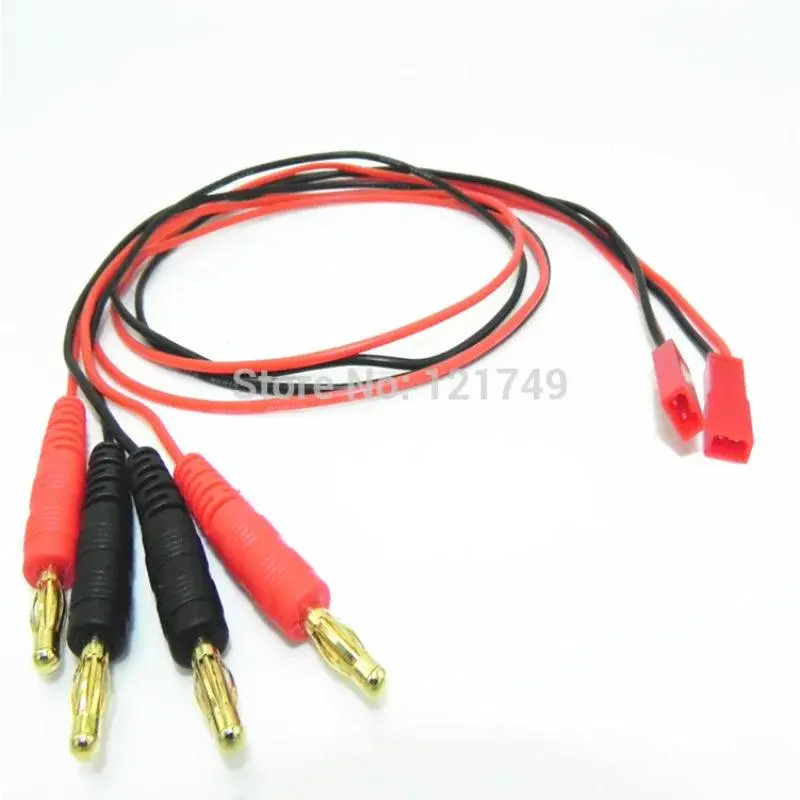 50Pcs/Lot Jst To 4.0Mm Banana Gold Plug For Diy Battery Part With 60Cm Long 22Awg Silicone Cable 1