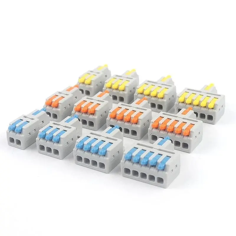 5/10Pcs Mini Quick Splicing Splitter Universal Compact Conductor Wire Connectors Push-In Cable Terminals Block For Home 28-12Awg 1