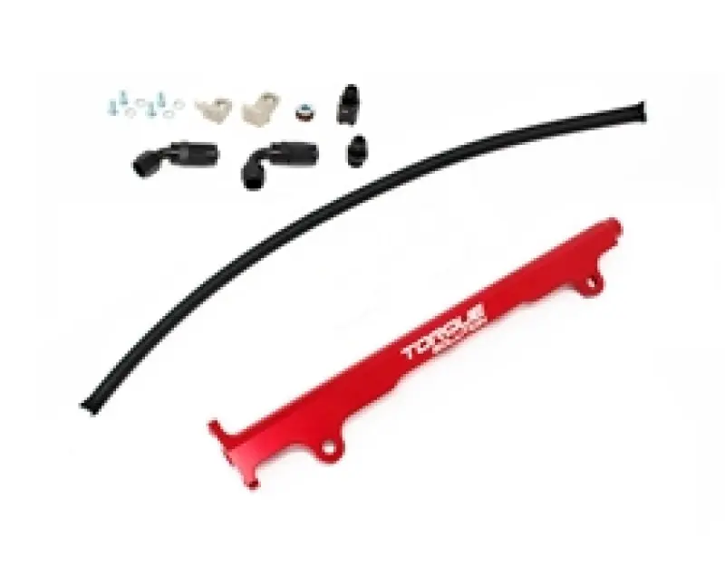 Torque Solution Mitsubishi Evo X Billet Aluminum Fuel Rail - Red 1
