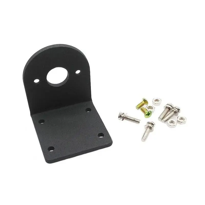 38Zytd Bracket 555 Motor Bracket 550/545/555 Dc Motor Black L Shape Aluminum Alloy Fixed Support Mounting Bracket 1