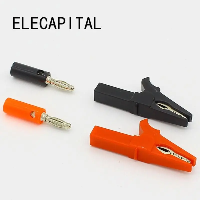 55Mm Alligator Clip + Banana Plug, Test Probe With 4Mm Banana Plug Cable Clips 1
