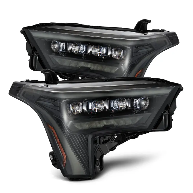 Alpharex 22-23 Toyota Tundra Nova-Series Headlights Alpha-Black W/Amber Drl - Req 810029 Or 810030 1