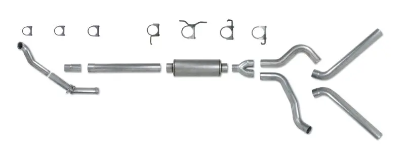 Diamond Eye Kit 4In Turbo Back Dual Al: 94-97 Ford 7.3L F250/F350 Pwrstroke Nfs W/ Carb Equiv Stds 1
