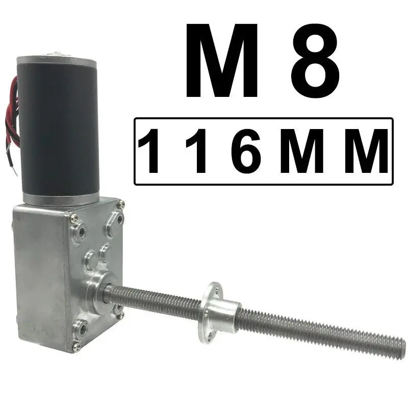 5840-31Zy Geared Motor M8 Screw Thread Shaft Long Length 116Mm Electric Dc 12V 24V Speed Reducer 12 To 470Rpm High Torque 1