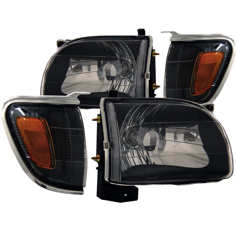 Anzo 2001-2004 Toyota Tacoma Crystal Headlights Black 1