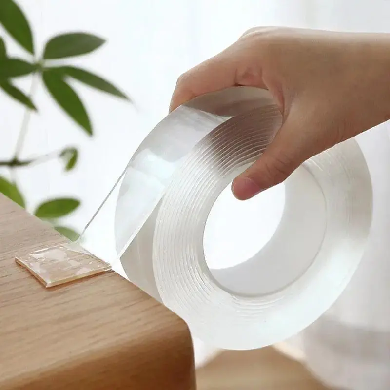 1/2/3/5M Nano Tape Double Sided Tape Transparent No Trace Reusable Waterproof Adhesive Tape Glue Cleanable Home Gekkotape 1