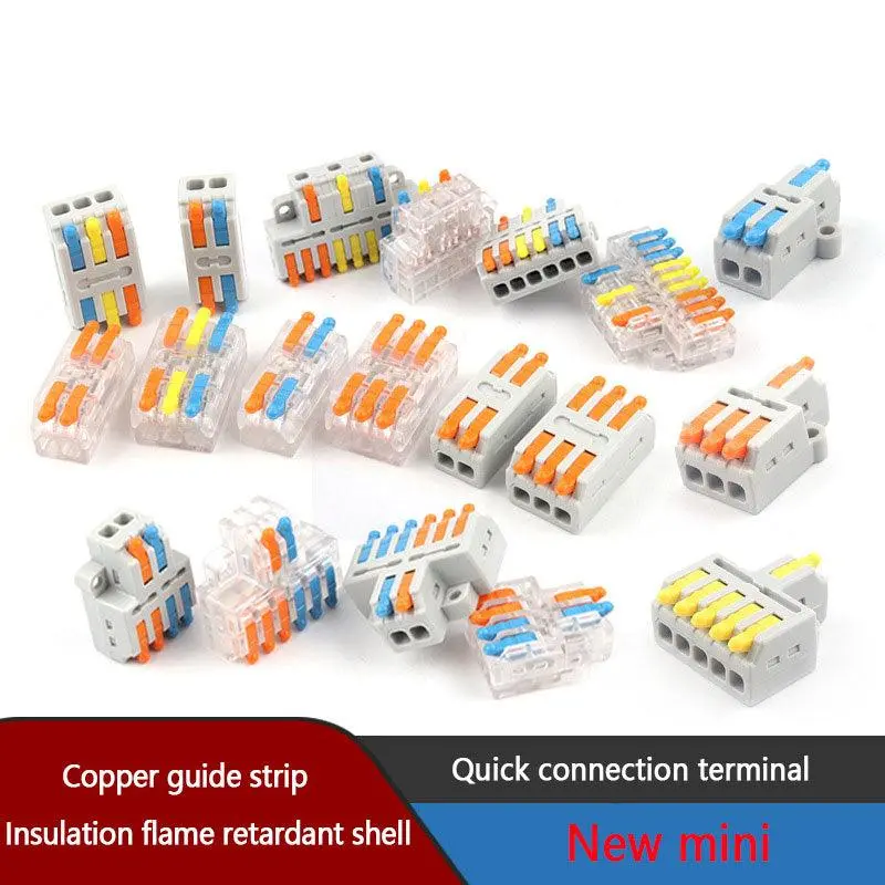 5Pcs 1 In Multiple Out Quick Wiring Connector Universal Splitter Wiring Cable Push-In Automotive Connectors 1
