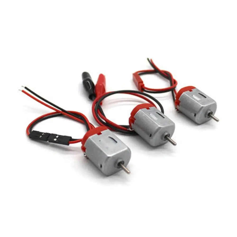 5Pcs 130 Dc Motor Jst Dupont Crocodile Clip Connect High Speed 3V 16500Rpm Electric Micro Moter Diy Toy Cars Fan Engine 1