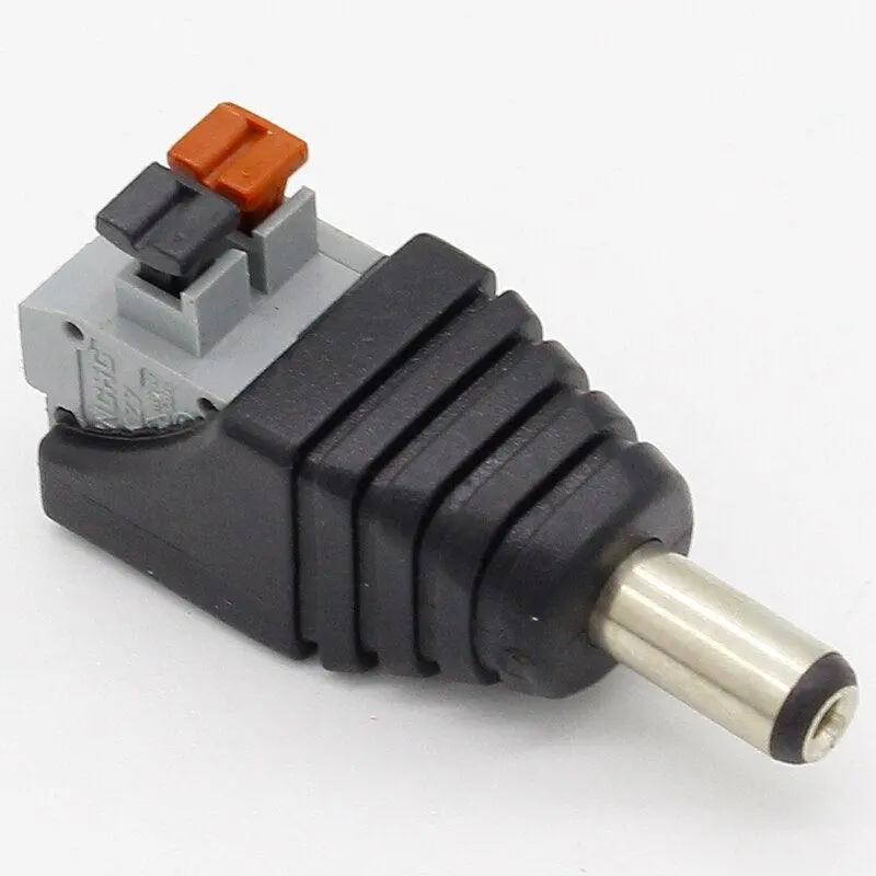 5Pcs Dc Male +5 Pcs Dc Female Connector 2.1*5.5Mm Dc Power Jack Adapter Plug Connector For 3528/5050/5730 Single Color Led Strip 2