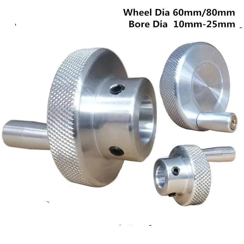 60Mm 80Mm Lathe Handwheel Bore 10/11/12/14/16/18/20/22/25Mm Solid Scale Handwheel Machinery Accessories Lathe Milling Grinding 1