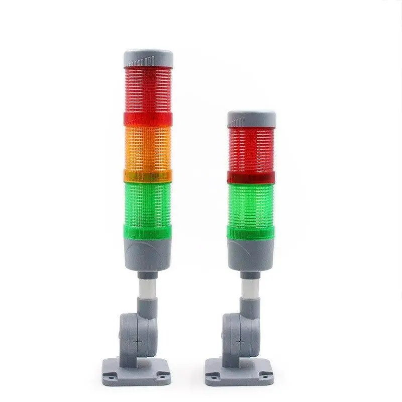60Mm Industrial Multi-Layer Led Signal Tower Stack Warn Alarm Caution Lamp Light Indicator Machinery Buzzer Flashing Bendable 1