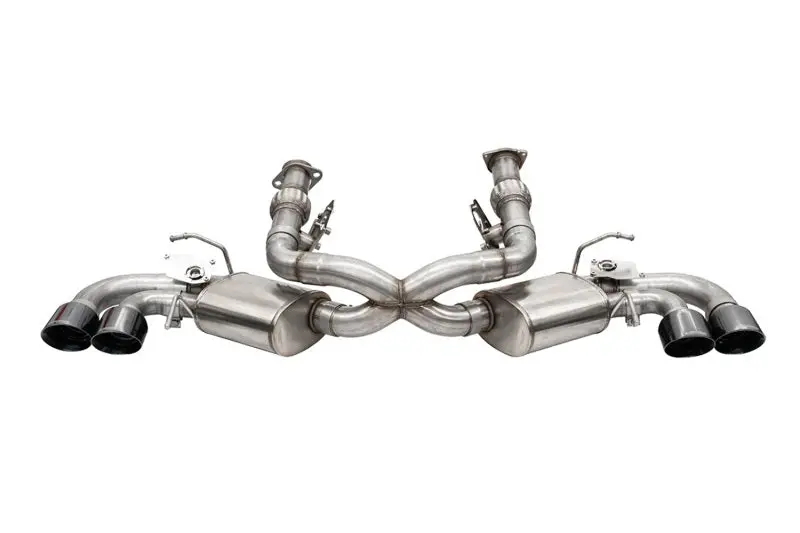 Corsa 20-25 Corvette C8 3In Valved Cat-Back 4.5In Blk Quad Tips Fits Factory Perf Exhaust Deletesafm 1