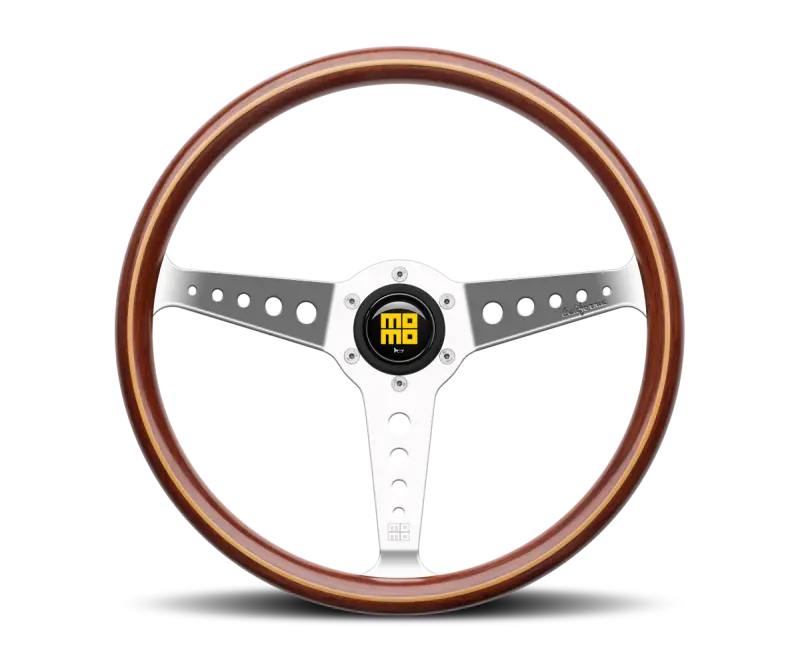 Momo California Wood Steering Wheel 360 Mm - Mahogany Wood/Polished Spokes 1