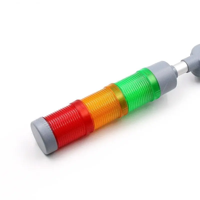 70Mm Industrial Multi-Layer Led Signal Tower Stack Warn Alarm Caution Lamp Light Indicator Machinery Buzzer Flashing Bendable 3