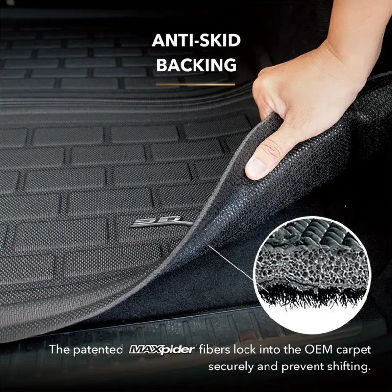 3D Maxpider 2024+ Tesla Model 3 Kagu Rear Cargo Liner - Black 1