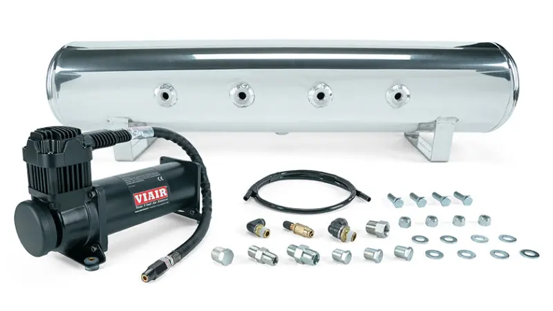 Air Lift 4 Gal. 7-Port Tank W/ Viair 444B Blk Compressor (Incl. Fittings & Mounting Hardware) 1