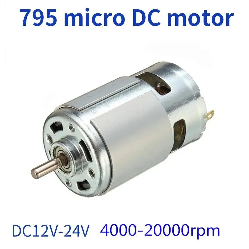 795 775 895 Dc Motor Single Shaft 12V 24V Ball Bearing High Speed Power Electric 12 V Volt Moter Engine Drill Cut Tools 1