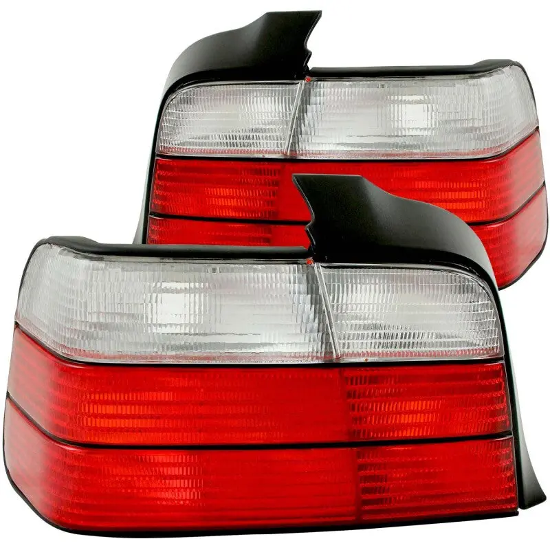 Anzo 1992-1998 Bmw 3 Series E36 Sedan Taillights Red/Clear 2