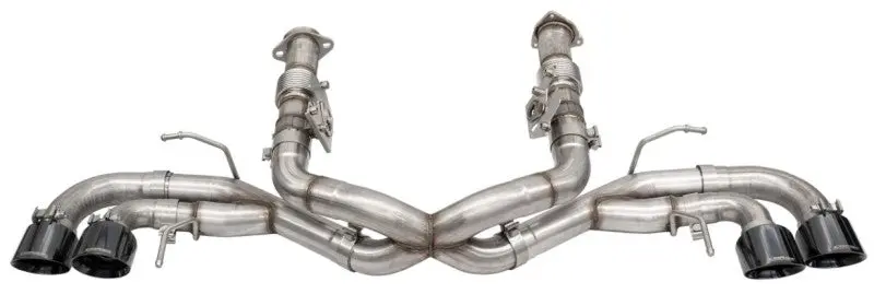 Corsa 20-25 Corvette C8 3In Xtreme Cat-Back Exhaust 4.5In Blk Quad Tips - Integrates Stock Afm Valve 2