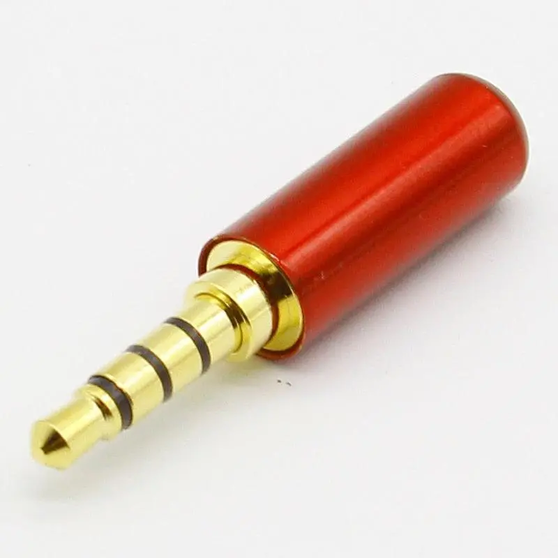 7Pcs Copper Gold Plated 1/8&Quot; 3.5Mm Male Mini Jack Plug Soldering 4 Pole Plug Repair Headphone Cable Solder 4