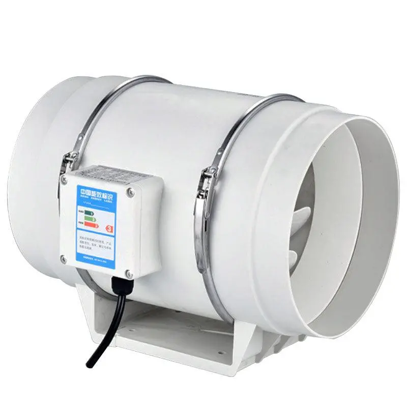 8 Inch 220V Exhaust Fans Home Inline Pipe Duct Fan Kitchen Toilet Extractor Ventilation 1