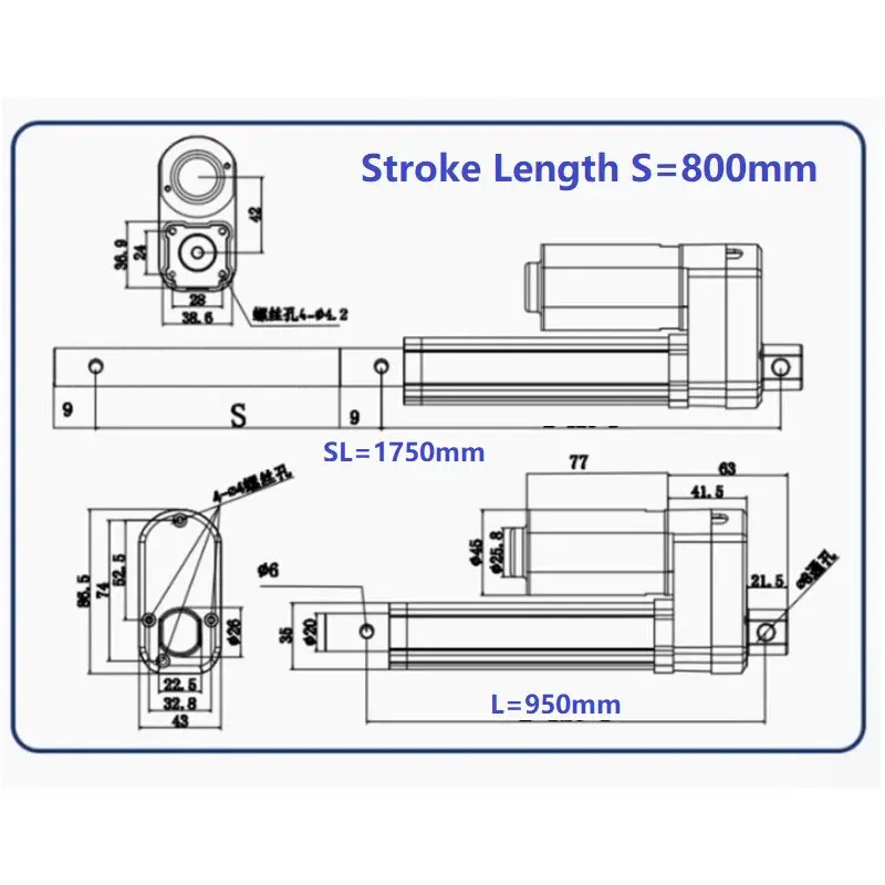Linear Actuator with Hall Effect Encoder – Precision Position Feedback for Automation Systems - Image 11