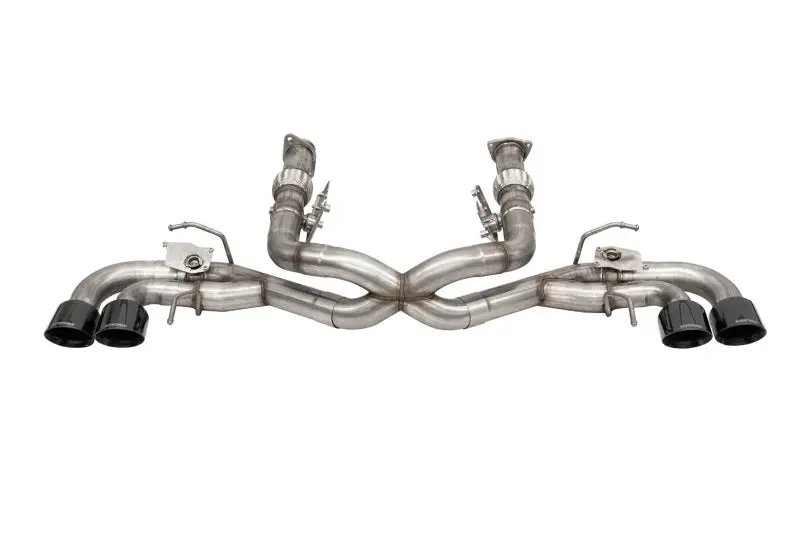 Corsa 2020-2025 Corvette C8 3In Valved Cat-Back 4.5In Blk Quad Tips - Fits Factory Npp Exhaust W/Afm 1