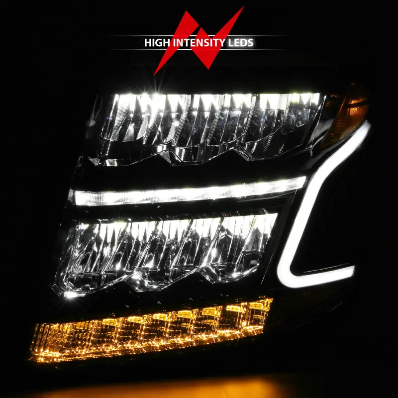 Anzo 15-20 Chevy Tahoe/Suburban Led Light Bar Style Headlights Black W/Sequential W/Drl W/Amber 2
