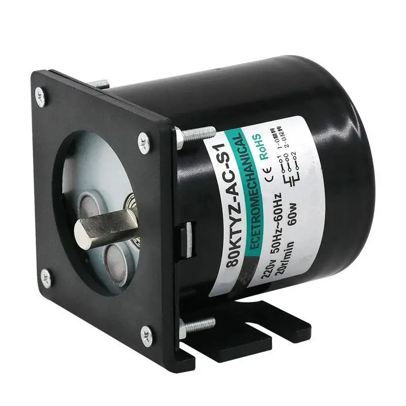 80Ktyz Ac Motor 220V 5Rpm -110Rpm Motor 60W Permanent Magnet Synchronous Motor With Bracket 1