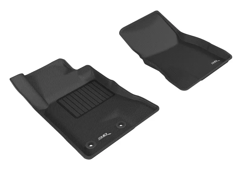 3D Maxpider 2015-2020 Ford Mustang Kagu 1St Row Floormat - Black 1
