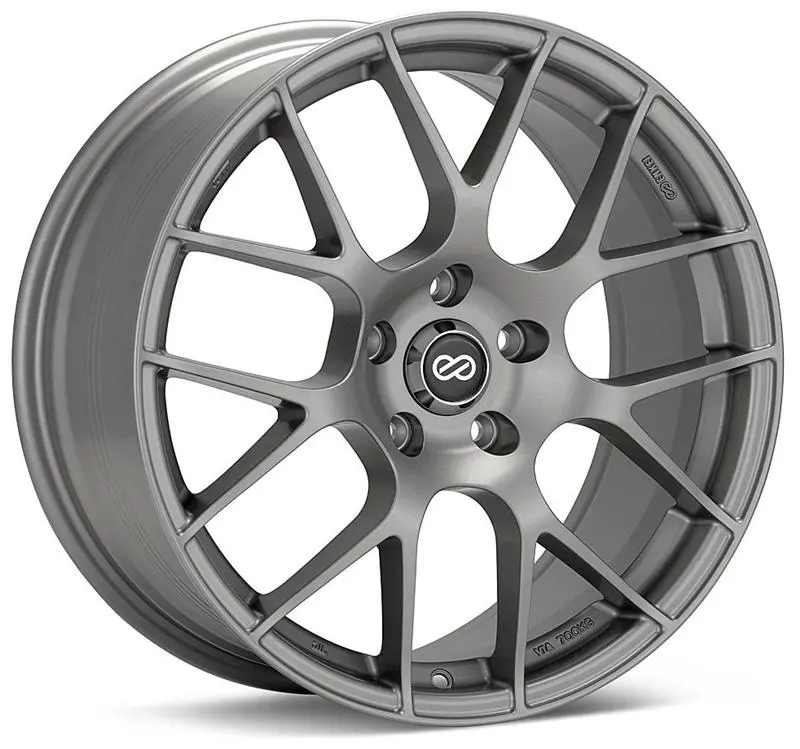Enkei Raijin 18X8.5 42Mm Offset 5X112 Bolt Pattern 72.6 Bore Diameter Hyper Silver Wheel 1