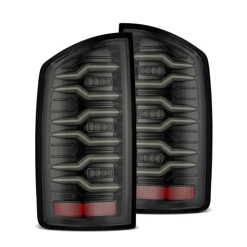 Alpharex 02-06 Dodge Ram1500/03-06 Dodge Ram 2500/3500 Truck Luxx-Series Led Tail Lights Alpha-Black 1
