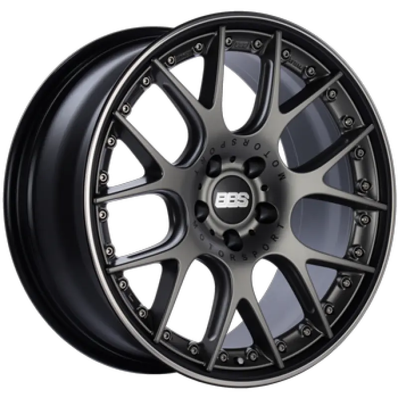 Bbs Ch-Rii 21X9.5 5X112 Et30 Pfs Platinum Center Black Rim Ss Rim Protector Wheel W/Motorsport Etch 1